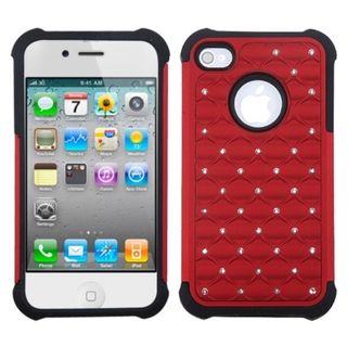 ASMYNA Red/ Black Luxurious Total Defense Case for Apple? iPhone 4/ 4S Eforcity Cases & Holders