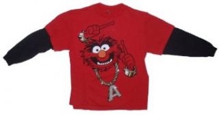 Disney Muppets Animal Drummer Long Sleever Licensed Graphic T Shirt (Medium 10/12) Clothing