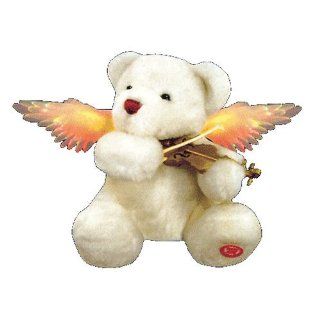 Harmony  Animated Plush Singing White Christmas Holiday Teddy Bear With Color Changing Fiber Optic Wings And Violin Animation Plays Silent Night Toys & Games