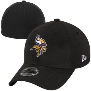 New Era Minnesota Vikings Primary Logo Machine 39THIRTY Flex Hat   Black