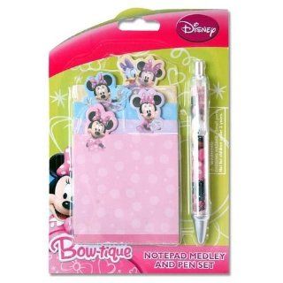 Disney Minnie Mouse Bow tique Notepad Medley & Pen Set  Stationery Set Includes Four Notepads and Pen Toys & Games