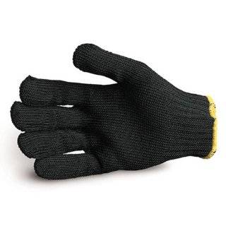 Superior SPWBLD Rhino Dyneema/Stainless Steel Wirecore Composite Knit Glove with One Sided PVC Dotted, Work, Cut Resistant, 7 Gauge Thickness, X Large, Left Hand, Black