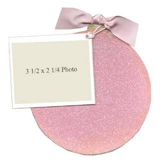 Pink Glitter Christmas Ornament Die cut Card, Pack of 10 