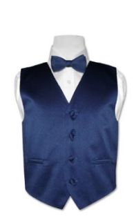 Covona BOY'S Solid NAVY BLUE Color Dress Vest BOW TIE Set size 16 Clothing