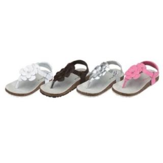 Toddler Little Girls White T Strap Flower Lined Summer Sandal Size 7 4 IM Link Shoes