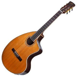 Giannini Craviola 6 String Nylon Acoustic Guitar w/ Solid Cedar Top and Fishman EQ and Built in Tuner Musical Instruments