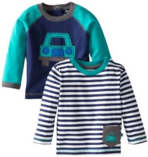 Little Me Baby boys Infant Car 2 Pocket Top, Navy Multi, 24 Months Clothing