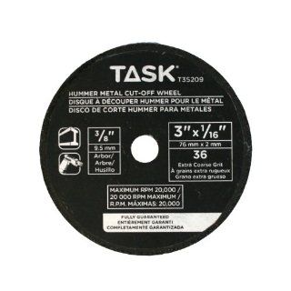 Task Tools T35209 3 Inch by 1/16 Inch with 3/8 Inch Arbor Hummer Metal Cut Off Wheel, 36 Grit