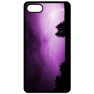 Thunder Light Image Black Apple Iphone 5 Cell Phone Case   Cover Cell Phones & Accessories