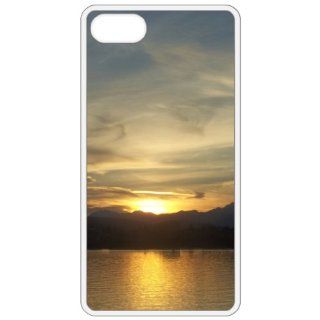 Sunset With Brilliant Sky Image   White Apple Iphone 5 Cell Phone Case   Cover Cell Phones & Accessories