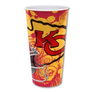 NFL Kansas City Chiefs Three Pack 24 Ounce Durable Plastic Cups Sports & Outdoors