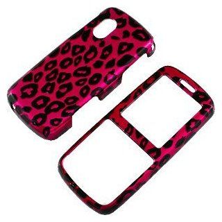 Hot Pink Leopard Print Protector Case for Samsung T401g Cell Phones & Accessories