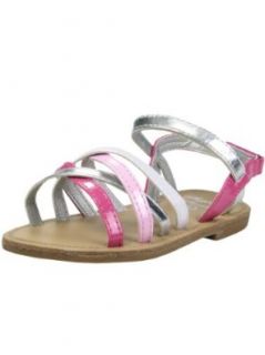 Baby / Infant Girls Strappy Multi Colored Sandals by Stepping Stones Hard Soles Shoes
