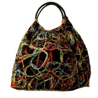 Echo Design Color Block Woven Sack Handbag Shoes