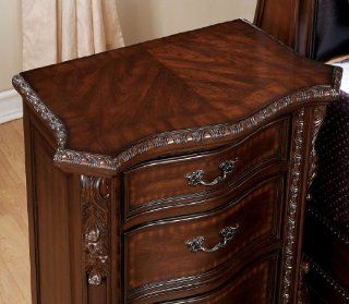 Mandalay Traditional Brown Cherry Night Stand   Bedroom Furniture Sets
