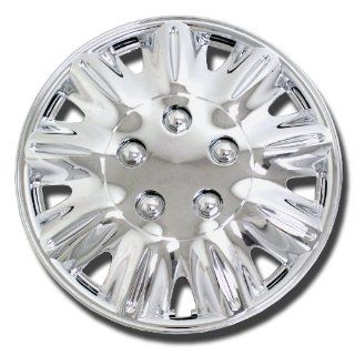TuningPros WSC 029C15 Chrome Hubcaps Wheel Skin Cover 15 Inches Silver Set of 4 Automotive