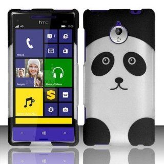 CUTE PANDA HARD PLASTIC COVER PHONE CASE FOR HTC 8XT SPRINT + SCREEN PROTECTOR [In Casesity Retail Packaging] 