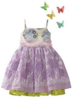 Hopscotch Designs Girls 2 6X Paloma Dress With Butterflies, Mist, 3 Clothing