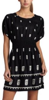 French Connection Women's Night Owl Dress,Blk/Classic Cream,2 Clothing