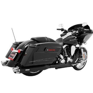 Freedom Performance Racing Dual Black Exhaust with Chrome Tip for 2009 2011 Harley Davidson FLH/FLT Automotive