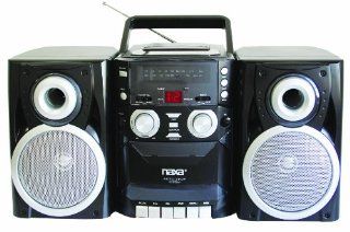 NAXA Electronics NPB 426 Portable CD Player with AM/FM Stereo Radio, Cassette Player/Recorder and Twin Detachable Speakers  Players & Accessories