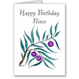 Brilliant Brier Bough, Happy Birthday Niece Greeting Cards