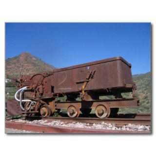 Ore Mining Car in Jerome, Arizona Postcards
