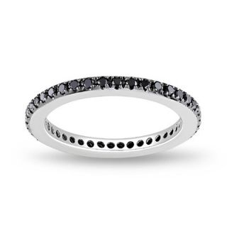Amour White Gold Round Cut Diamond Stacking Ring
