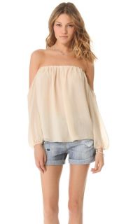 Tbags Los Angeles Off the Shoulder Blouse
