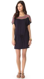 Shoshanna Neon Embroidered Jersey Cover Up