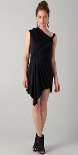 Helmut Lang Asymmetrical Draped Dress