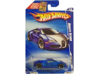Hot Wheels 2010 160 Blue Bugatti Veyron Hot Auction 1:64 Scale