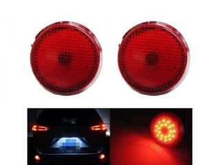 Scion xB iQ Toyota Sienna Corolla Red Lens 21 SMD LED Bumper Reflector Lamps