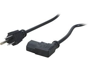 C2G Model 28593 14ft 18 AWG Universal Right Angle Power Cord (NEMA 5 15P to IEC320C13R)