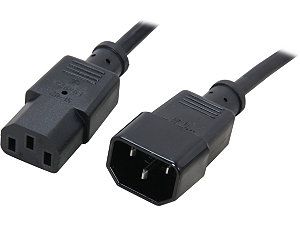C2G Model 03140 1 ft. 18 AWG Computer Power Extension Cord (IEC320C14 to IEC320C13)