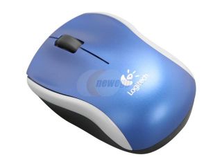 Logitech M125 Blue 3 Buttons 1 x Wheel USB Wired Optical 1000 dpi Retractable Corded Mouse