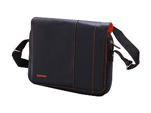 Mobile Edge Black/Orange 14.1" PC/15" MacBook Slimline Ultrabook Messenger Bag Model MEUTSMB6