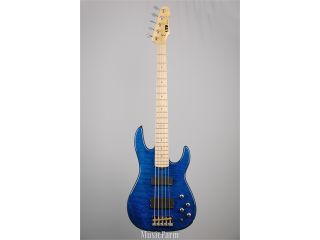 ESP LTD SURVEYOR 415 5 String Electric Bass Guitar with EMGs   Trans Blue