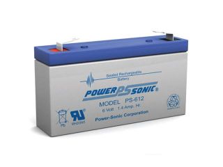 Power Sonic 6V/1.4AH Sealed Lead Acid Battery w/ F1 Terminal