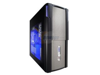 XION Hydraulic XON 566TB Black with Blue LED Light Steel ATX Mid Tower Computer Case
