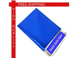 (250) 7.5" x 11" Blue Metallic Glamour Bubble Mailers Padded Envelope Bags 250 / Case
