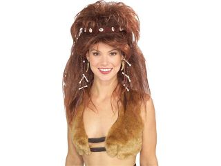 Cavewoman Wig With Headband   Costume Wigs