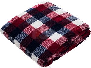 Lavish Home Throw Blanket   Cashmere like   Red/Blue/White