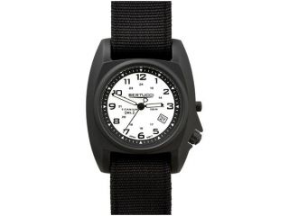 Bertucci B 1TE Men's Watch   Black Titanium  Black Nylon Strap   White EL Dial   24000