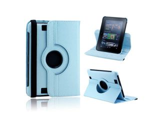 Black 360 Degree Rotating Leather Case Cover with Swivel Stand for 7"  Kindle Fire HD
