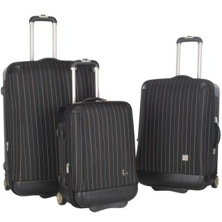 Lotus Oneonta 3 piece Black Stripe Luggage Set (BlackWeight 28 inch upright (11.7 pound), 24 inch upright (9.9 pound), 20 inch upright (8.6 pound)Top and side carry handle for easy liftingWheeled YesExterior dimensions of each piece 20 inch upright 21