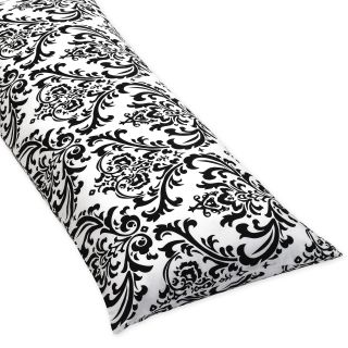 Sweet Jojo Designs Damask Full Length Double Zippered Body Pillow Cover (Black/ white damaskThread count 200 Materials 100 percent cottonZipper closures on both sides for easy useCare instructions Machine washableDimensions 20 inches wide x 54 inches 