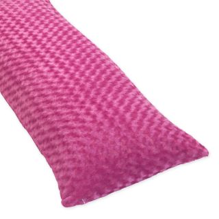Sweet Jojo Designs Minky Full Length Double Zippered Pink Body Pillow Cover (PinkMaterials PolyesterMinky swirl fabricsZipper closures on both sides for easy useCare instructions Machine washableDimensions 20 inches wide x 54 inches longThe digital ima
