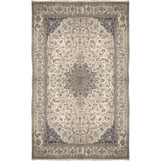 Nourison Hand knotted Persian Nain One Of A Kind Ivory Rug (191 X 355)