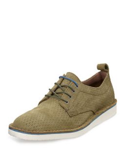 Baxter Lace Up Suede Oxfords, Grass